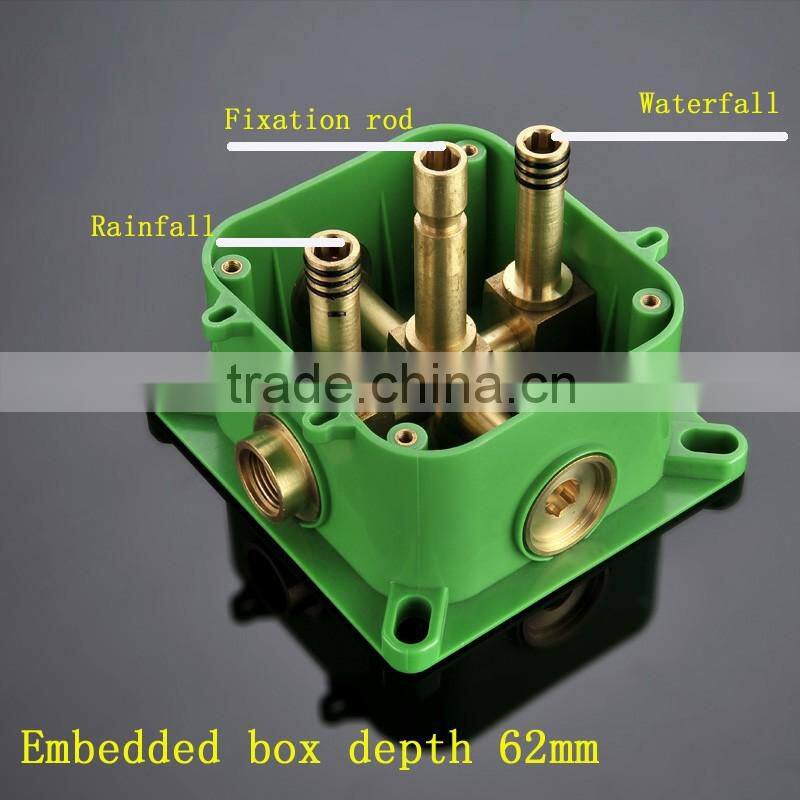 fashion bathroom accessories european polished stainless steel shower head temperature control LED color shower faucet set