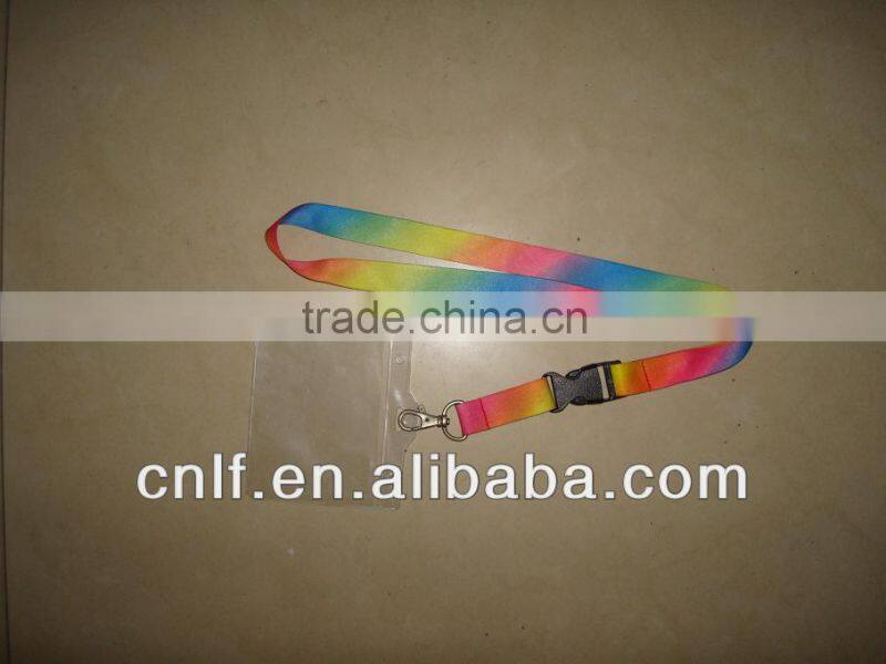 rainbow style name card lanyard