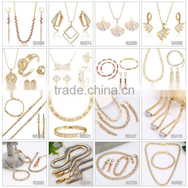 New fashion jewelry set, gold plated earring and pendant necklace costume jewellery, sweet heart jewellery sets