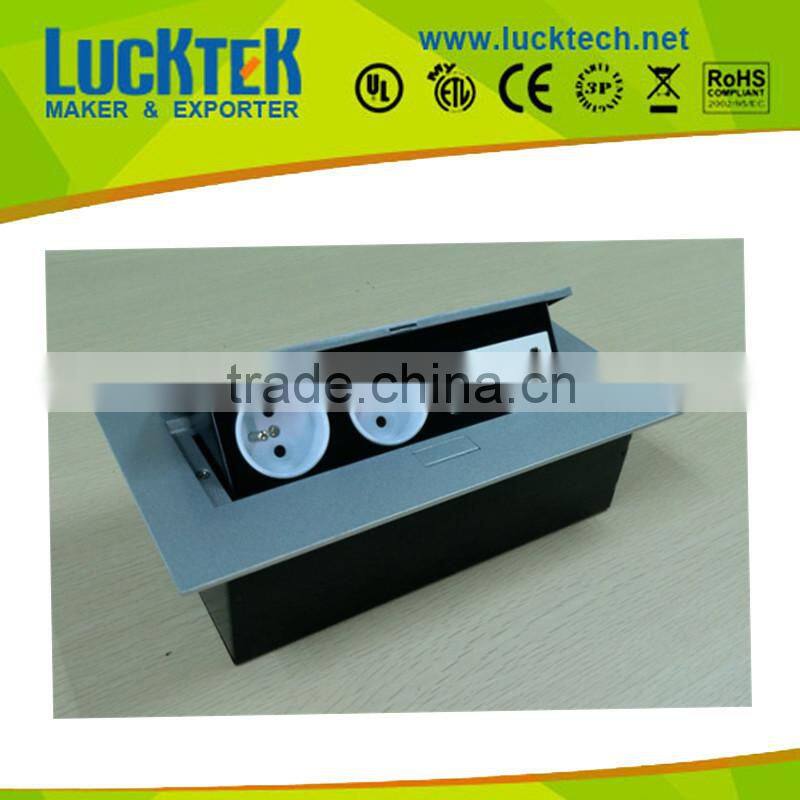 Desktop / Table pop up power socket outlet with USB chraging and network