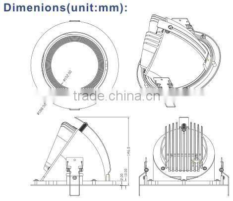 10W 20W 30W dimmable home led lighting led downlight wholesale