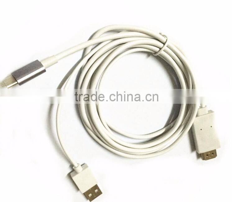 2016 Whosale MHL type-c cable HDTV video cable metal cable for type-c cable HDTV cable