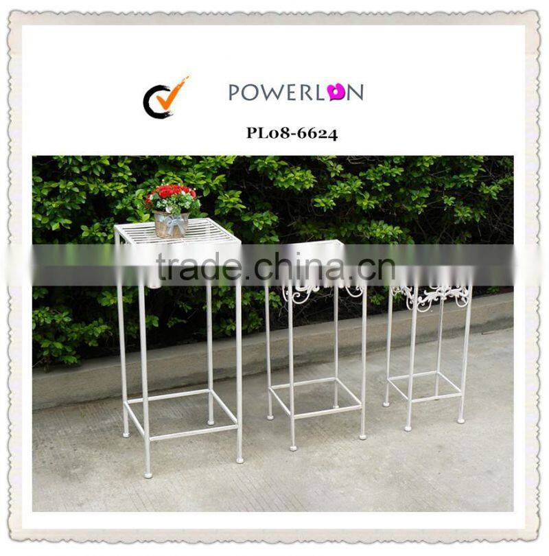 2015 new S/3 square metal flower stand and garden decoration