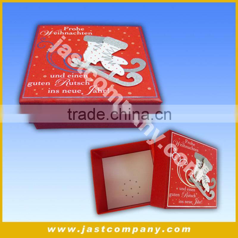 Small Square Decorative Cardboard Musical Christmas Gift Box