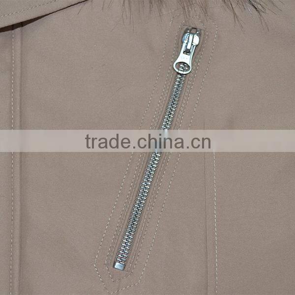 mens padded coat with fake fur collar trimming