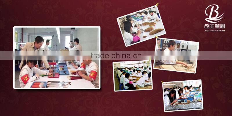 Professional pure bristle hair artists oil paint brush(flat)