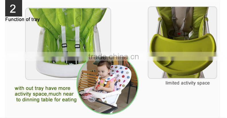 Safe heavy duty baby high chair with EN14988 certificates