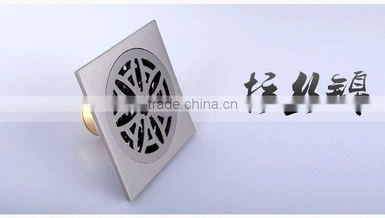 LABRAZE LE8404N bathroom/kitchen brass floor drains with copper wire drawing