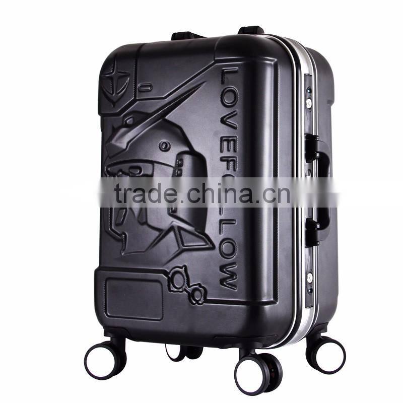 ABS aluminum frame sky travel unique carry on luggage
