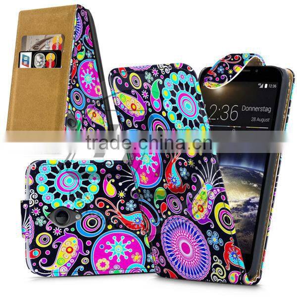 For Vodafone Smart 4 LTE High Quality Print Flip PU Leather Case Cover Moible Phone Case