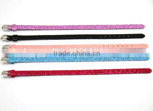 New design Leopard PU leather 8mm bracelet with simple buckle,fashion leather bracelet