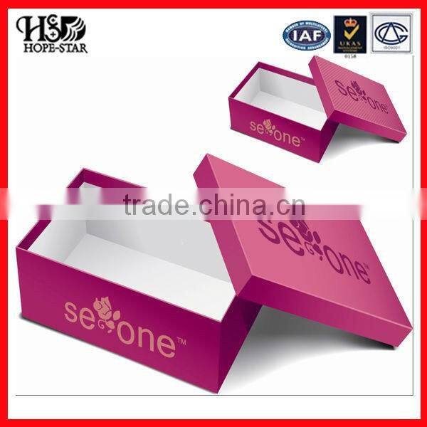 wholesles custom printed shoe box for traditional shoe box