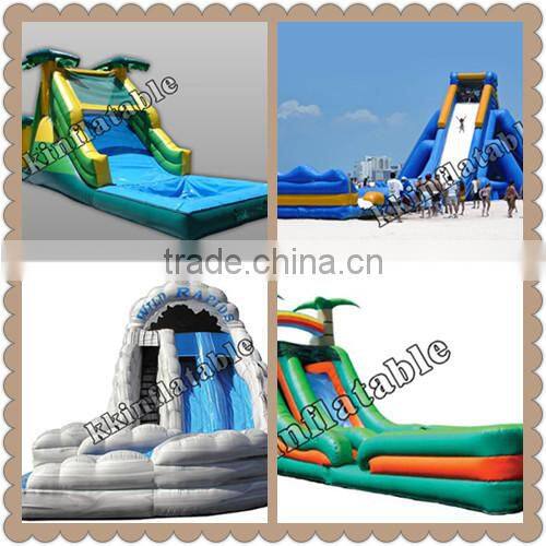 Cheap Jungle double inflatable slips n slides water games factory supply