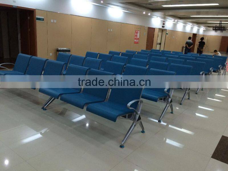 3-seater PU moulded foam waiting chair