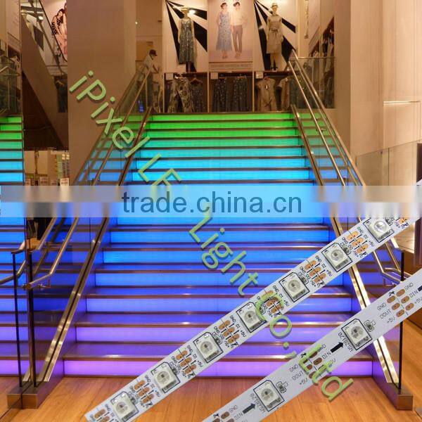 waterproof 60 pixels/m ws2812b led strip outdoor - p16.6, 5 meter roll