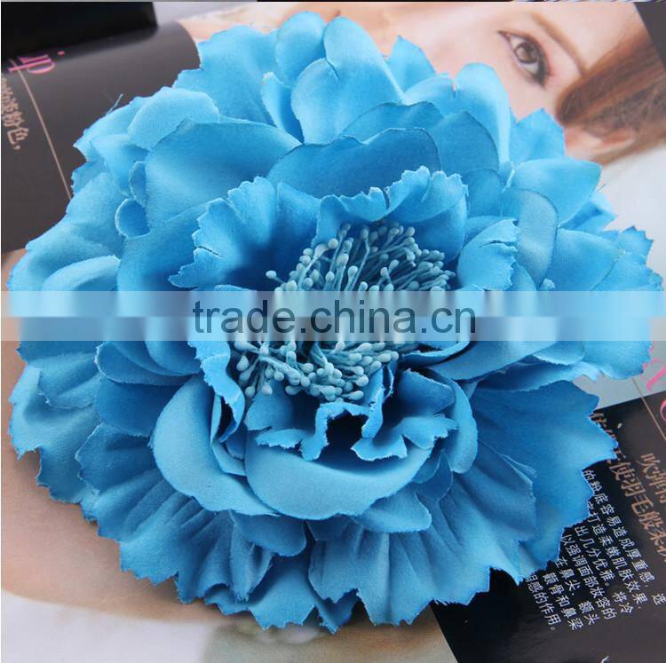 Fashion big cheap artificial flower corsage clip