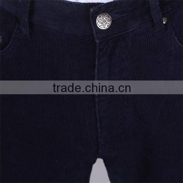 Wholesale colorful cotton cheap high waist corduroy pants