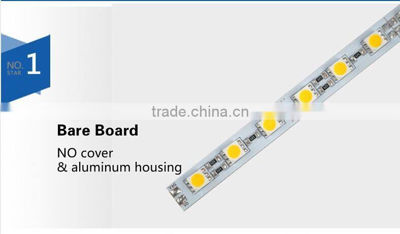 Blister plastic packing 5050 12V 72led/m 16W 30cm programmable led profile frosted cover rigid Strip light
