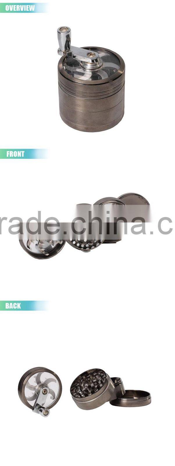 factory price hot sales colorful novelty 4 part CNC Aluminum handle herb grinder