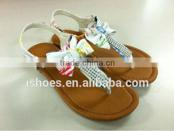 Decorative ladies fashion fancy flat sandals