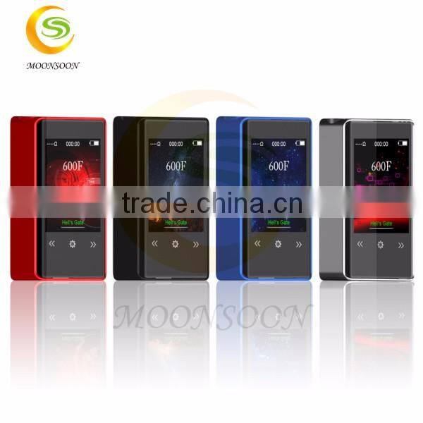 2016 the newets hells gate touch screen2*18650 external batteries 200w tc box mod vs halls gate 75w screen box mod