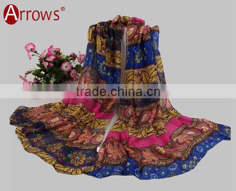 Cotton Voile Stole Shawls and Scarves Printed Check Patterns