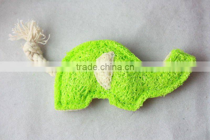 organic loofah elephant toy