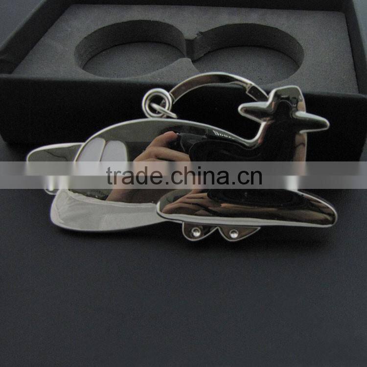 3d metal airplane aeroplane shaped keyring key chain