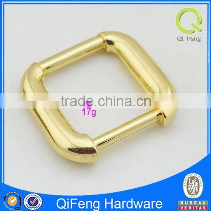 F-332 square buckle bag ornament metal shiny gold