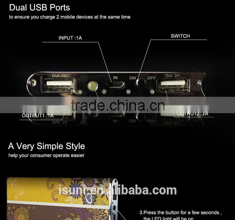 portable mobile power bank 8000 mah charger,manual for power bank,ultra slim power bank for iphone/ipad/samsung