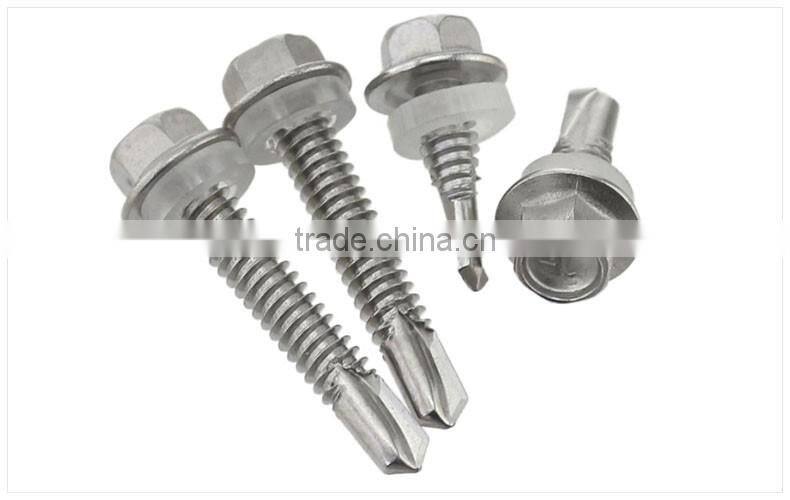 hex head self drilling screw/ hex head self drilling screw with washer/stainless drilling screw with washer