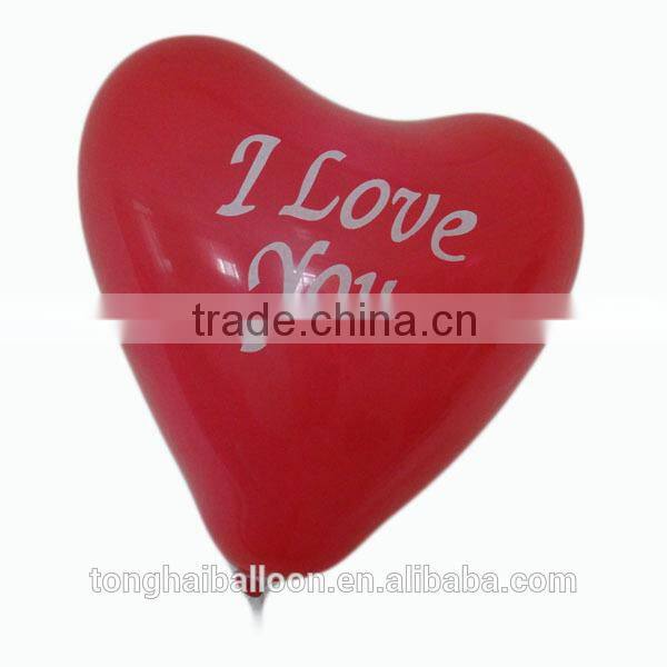 2016 heart shaped colourful latex balloons