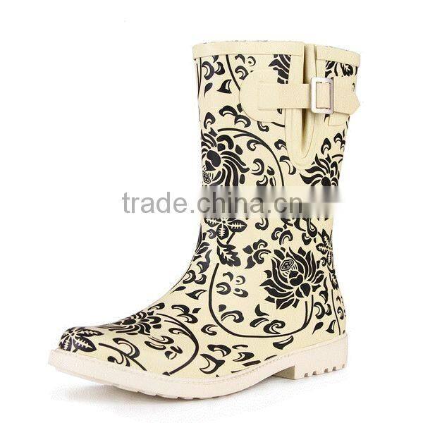 New Fashion Rubber Vintage Shoes Women Boots Rain Boots Rainshoes anti-slip Water Shoes