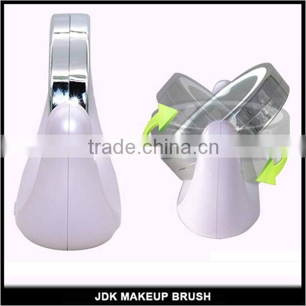 LED makeup mirror ,5 times magnifying double side cosmetic mirror with touch screen switch