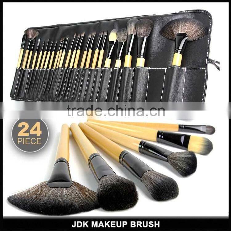 24 Pcs Professional Make up Brush Set Foundation Blusher Kabuki Brushes Set with roll bag