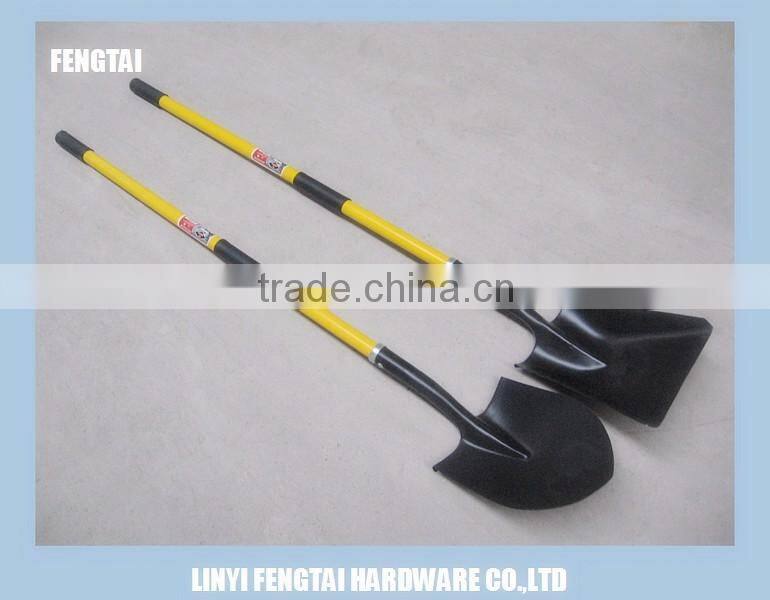 Garden Tool Round Long Fiberglass Handle Shovel