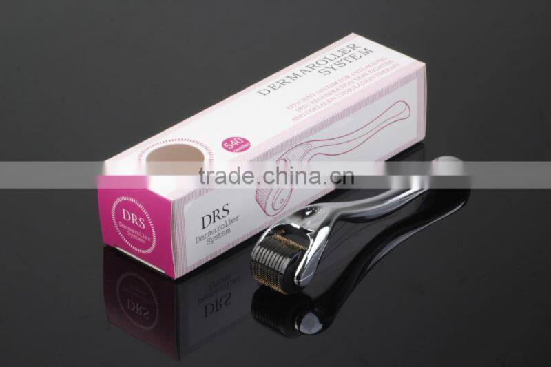 Microneedle Skin Roller 540 Needles Silver Derma Roller for Wrinkle Removal