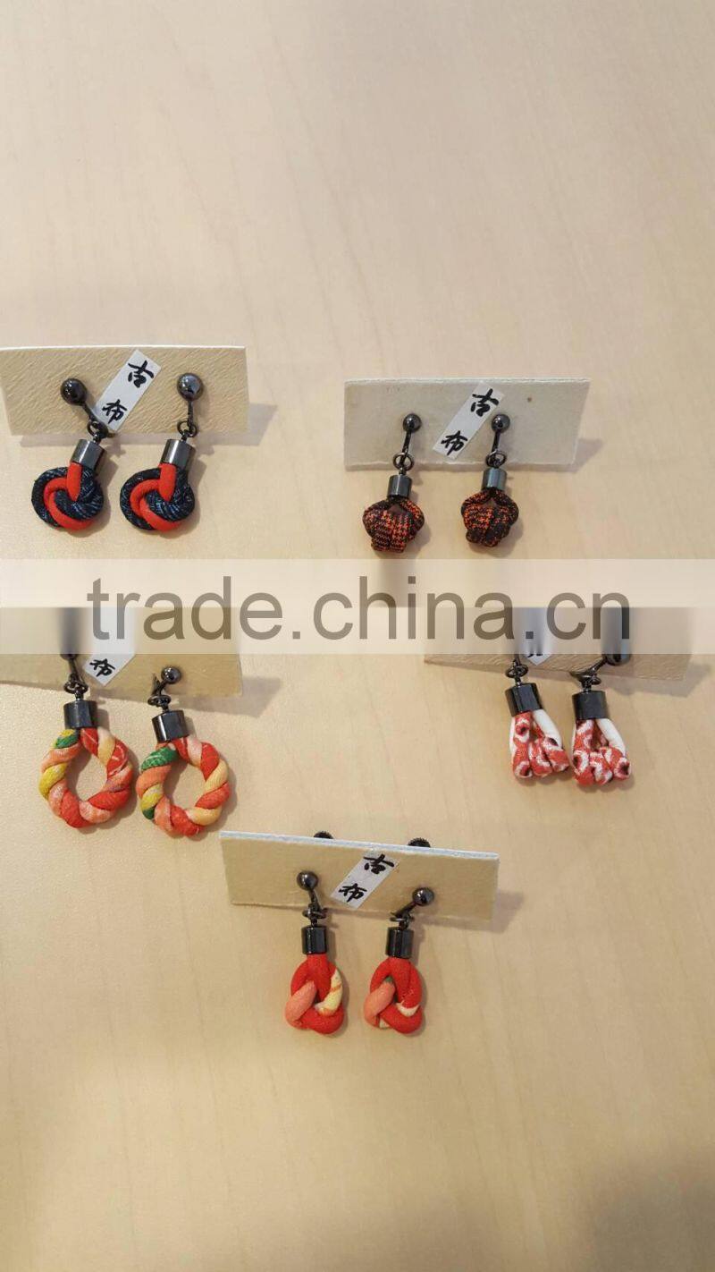 Japanese Handmade Fashion Earrings from Kimono Fabric