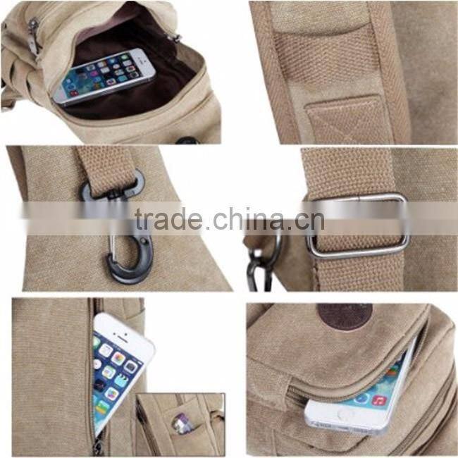 Custom fashion cute canvas girl school sling bag