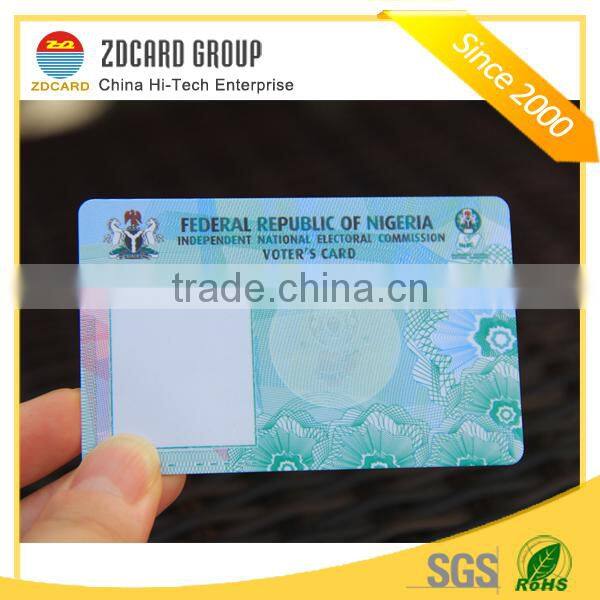Factory support plastic rfid rewritable smart card