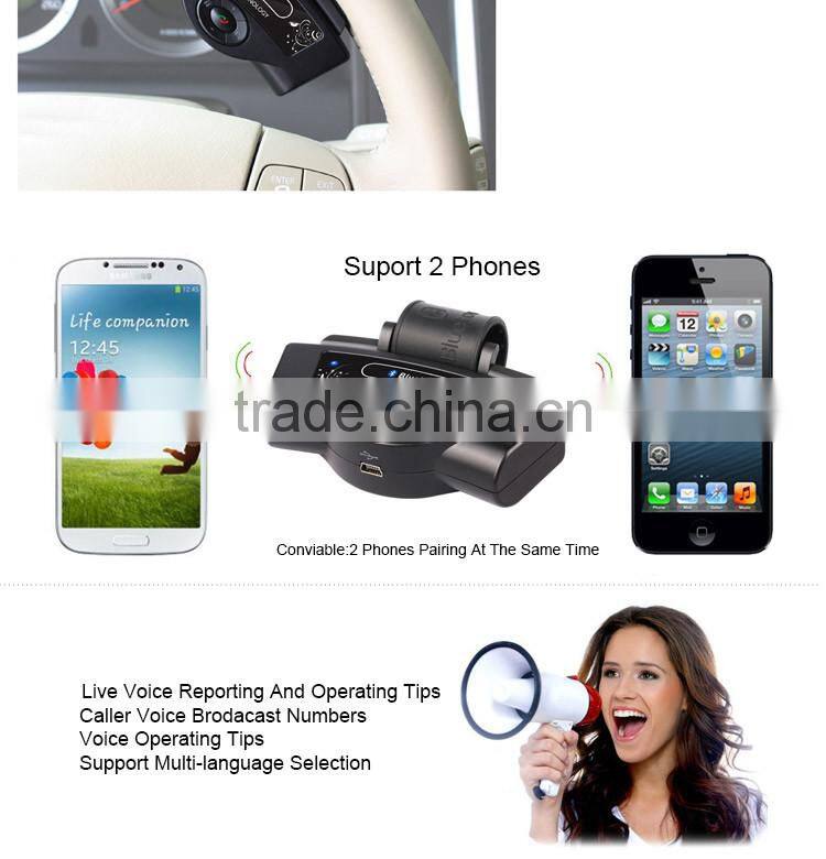In-car Wireless FM Transmitter Car Charger MP3 Player Bluetooth Hand-Free For Steer Wheel
