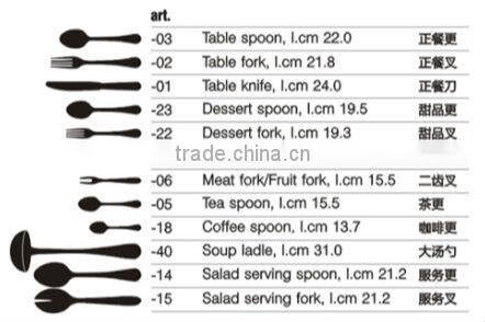 L1078 stainless steel flatware sets spoon fork and knife
