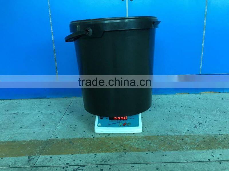 Black Plastic Barrel Pail Bucket 10 Gallon Bucket with Handle