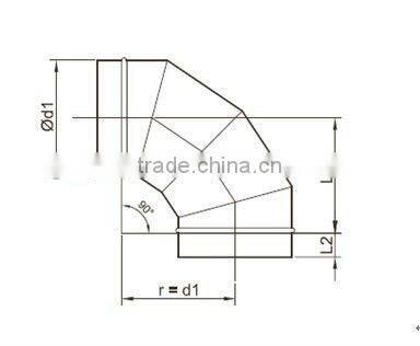 Stainless steel 90 degree elbow for construction