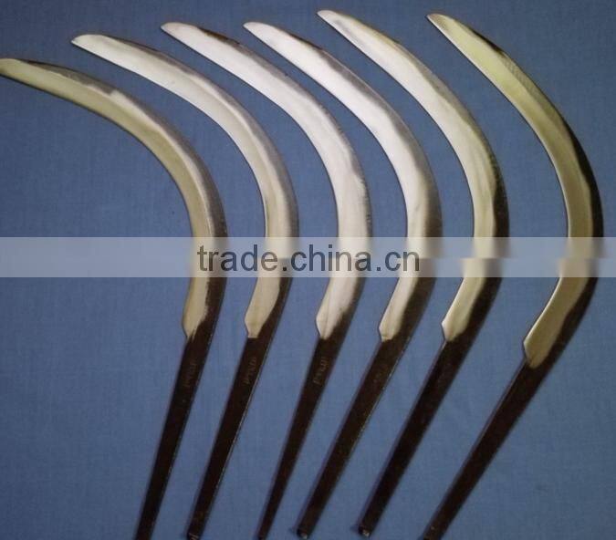 Steel Grass Tooth Sickle with Wooden Handle on Hot sale