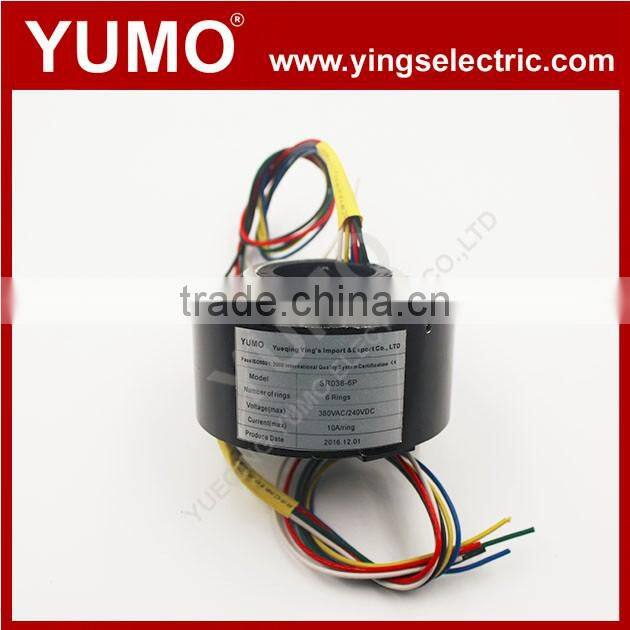 SR038-6P Through bore slip ring bore size 38mm 6rings slip ring