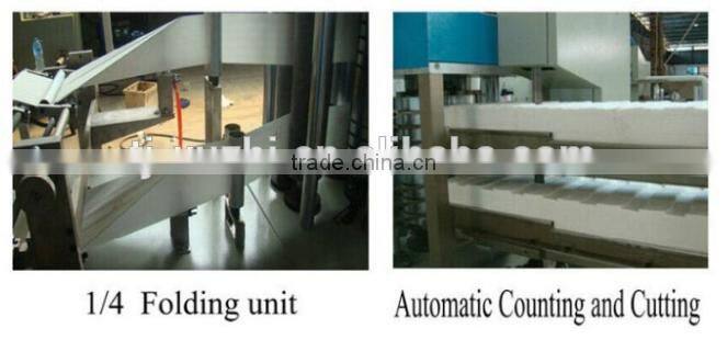 Two color napkin paper machine sanitary napkin making machine