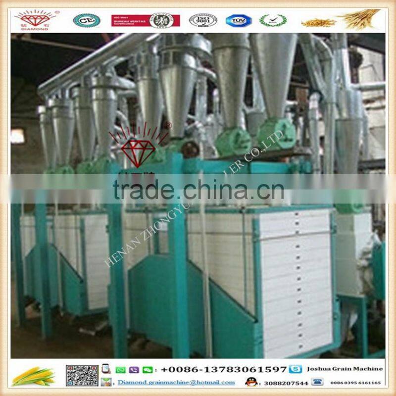 white and yellow corn maize flour milling plant
