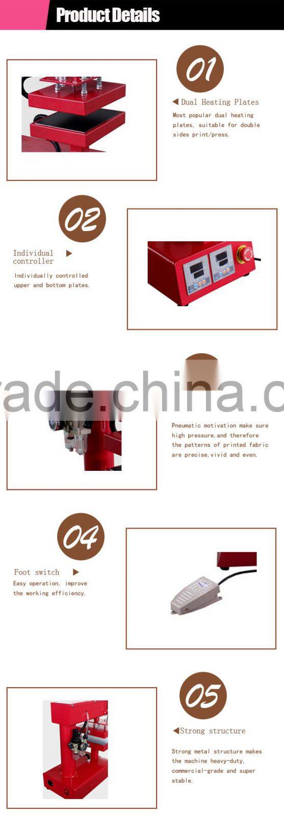 Automatic Pneumatic Heat Rosin Press Double Heating Plate Label Sublimation Heat Press Machine