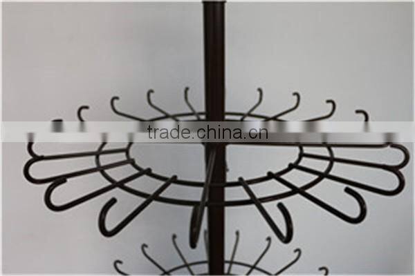Multi-tier Rotating Free-standing Metal Hanging Hook Rack